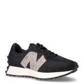 327 sneaker in pelle e tessuto nero | Boscaini Scarpe