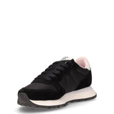 Ally Solid sneaker in pelle e tessuto nero | Boscaini Scarpe