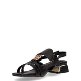 Sandalo con tacco comodo black | Boscaini Scarpe