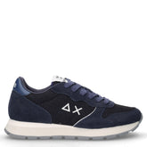 Ally Glitter Textile sneaker in tessuto e pelle navy blue | Boscaini Scarpe