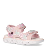 Clelia sandalo in tessuto con luci bambina rosa | Boscaini Scarpe