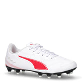 Vitoria II FG/AG scarpa da calcio in ecopelle bianco rosso | Boscaini Scarpe