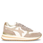 Tally sneaker in pelle e tessuto taupe bianco - W6YZ | Boscaini Scarpe