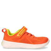 Foot Run sneaker in tessuto ed ecopelle bambino arancio lime | Boscaini Scarpe