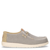 Wally stringata casual in tessuto grigio oliva | Boscaini Scarpe