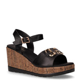 Sandalo in ecopelle con zeppa nero - TOO LIKE | Boscaini Scarpe
