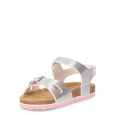 Sandalo bambina in ecopelle argento olografico | Boscaini Scarpe