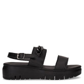 Sandalo con zeppa nero | Boscaini Scarpe