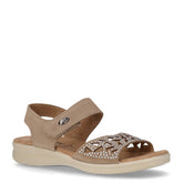 Sandalo in pelle con strass tortora - VALLEVERDE | Boscaini Scarpe
