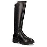 Stivale in pelle e tessuto nero - Stivali Donna | Boscaini Scarpe