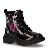 Anfibio in ecopelle con stampe graffiti nero | Boscaini Scarpe
