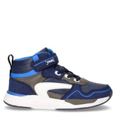 Mid seneaker da ambino in ecopelle blu - Sneakers Bambino | Boscaini Scarpe