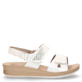 Sandalo in ecopelle con zeppa bianco | Boscaini Scarpe