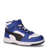 Rebound Slam mid sneaker in ecopelle bambino blu nero bianco | Boscaini Scarpe