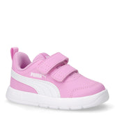 Courtflex V3 V sneaker in ecopelle e tessuto bambina malva bianco | Boscaini Scarpe