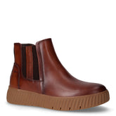Stivaletto in pelle con zip cognac nappa | Boscaini Scarpe