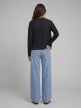 Cardigan corto in maglia nero | Boscaini Scarpe