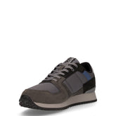 Sneaker in pelle e tessuto grigio scuro | Boscaini Scarpe
