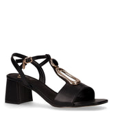 Sandalo in ecopelle con tacco nero - Sandali Con Tacco Donna | Boscaini Scarpe