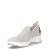 Sneaker slip on in tessuto argento | Boscaini Scarpe