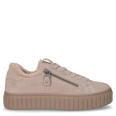 Sneaker in ecopelle con platform grigio chiaro | Boscaini Scarpe
