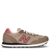 515 sneaker in tessuto ed ecopelle pietra marrone rosso - NEW BALANCE UOMO | Boscaini Scarpe