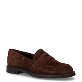Mocassino in pelle scamosciata cacao | Boscaini Scarpe