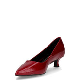 Décolleté a punta in ecopelle rosso | Boscaini Scarpe