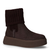 Polacchino in ecopelle e tessuto marrone | Boscaini Scarpe