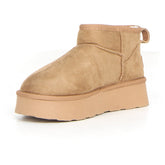 Stivaletto invernale con platform camel | Boscaini Scarpe
