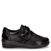 Nile scarpa sportiva in pelle e tessuto nero | Boscaini Scarpe