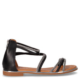 Sandalo in ecopelle e tessuto con strass nero - TOO LIKE | Boscaini Scarpe