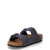 Arizona ciabatta da bambino in pelle navy | Boscaini Scarpe