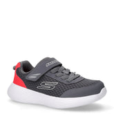Go Run 400 V2 Quanta Stride sneaker in tessuto ed ecopelle bambino grigio rosso | Boscaini Scarpe