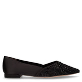 Ballerina in tessuto nero | Boscaini Scarpe