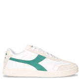 Kick sneaker in pelle ed ecopelle bianco verde | Boscaini Scarpe