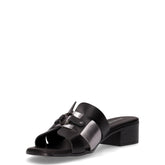 Ciabatta con tacco nero fucile | Boscaini Scarpe