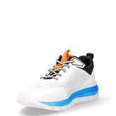 Sneaker in tessuto con dettagli tecnici bianco nero | Boscaini Scarpe