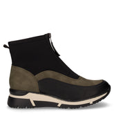 Sneaker in ecopelle e tessuto verde nero - Sneakers Donna | Boscaini Scarpe