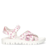 Sandalo in ecopelle bambina bianco rosa | Boscaini Scarpe