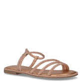 Sandalo bambina in ecopelle con strass oro rosa - Sandali Bambina | Boscaini Scarpe