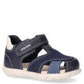 Zapito in pelle e tessuto bambino blu navy bianco | Boscaini Scarpe