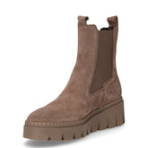 Stivaletto beatles con zeppa taupe | Boscaini Scarpe