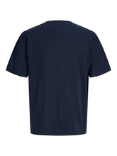 T-shirt con stampa in cotone blu navy | Boscaini Scarpe