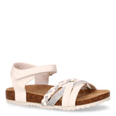 Sandalo in ecopelle bambina bianco argento | Boscaini Scarpe