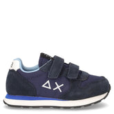 Tom Solid sneaker bambino in pelle e tessuto navy blu - SUN68 | Boscaini Scarpe