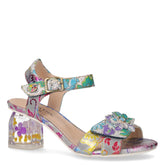 Framboiseo sandalo con tacco in pelle indigo - Sandali Con Tacco Donna | Boscaini Scarpe