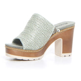 Sabot con tacco kaki | Boscaini Scarpe