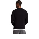 Cotton Crew Neck Jumper jet black | Boscaini Scarpe