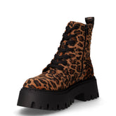 Anfibio in tessuto con platform leopardato | Boscaini Scarpe